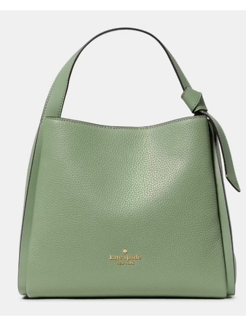 Kate Spade Knott Medium Pebbled Leather Carryall Bag Balsam Green